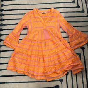Devotion Twins orange and pink dress